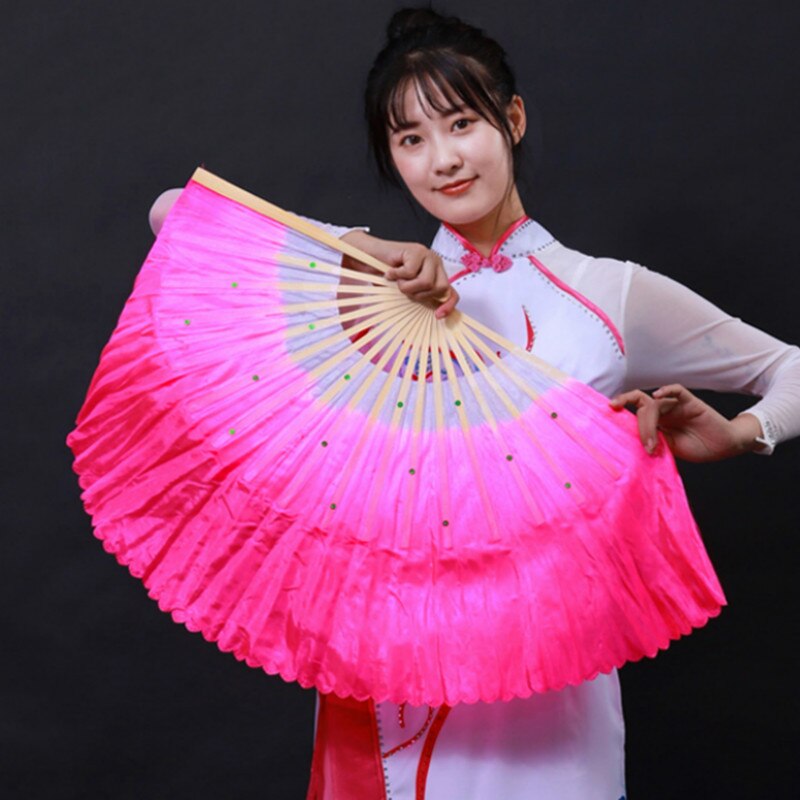 Dance Hand Fan Adult Monochrome Double-sided Yangk..